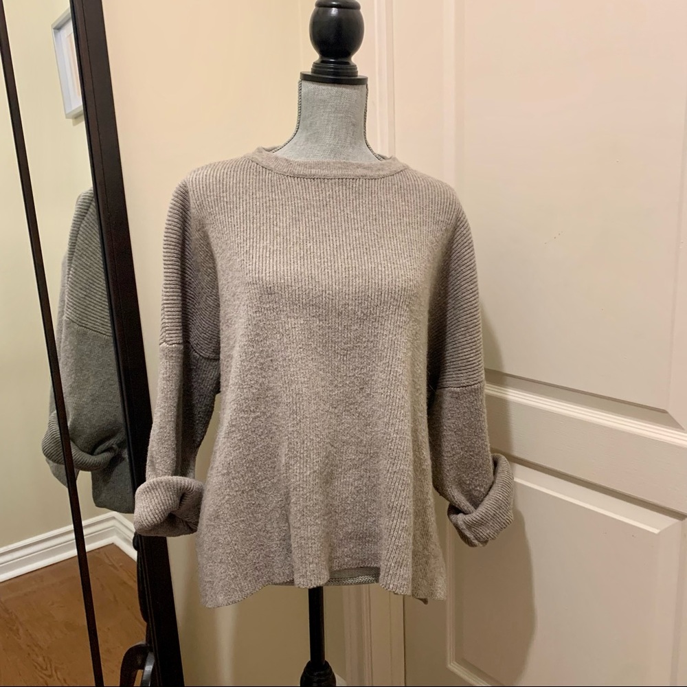 Oversized womens sweater [size medium, rabbit hair blend, neutral, winter, wool]